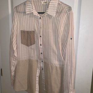 2 toned button up